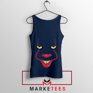 Terrifyingly Stylish Pennywise Face Navy Tank Top