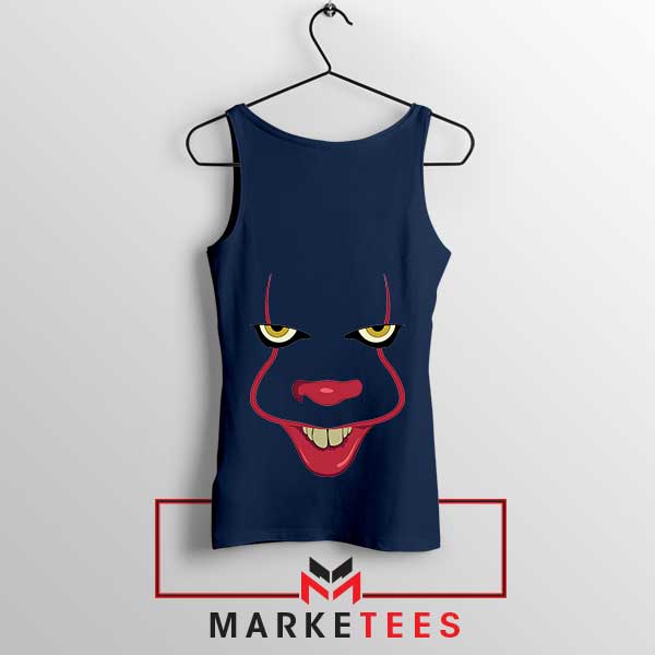 Terrifyingly Stylish Pennywise Face Navy Tank Top