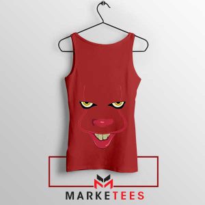 Terrifyingly Stylish Pennywise Face Red Tank Top