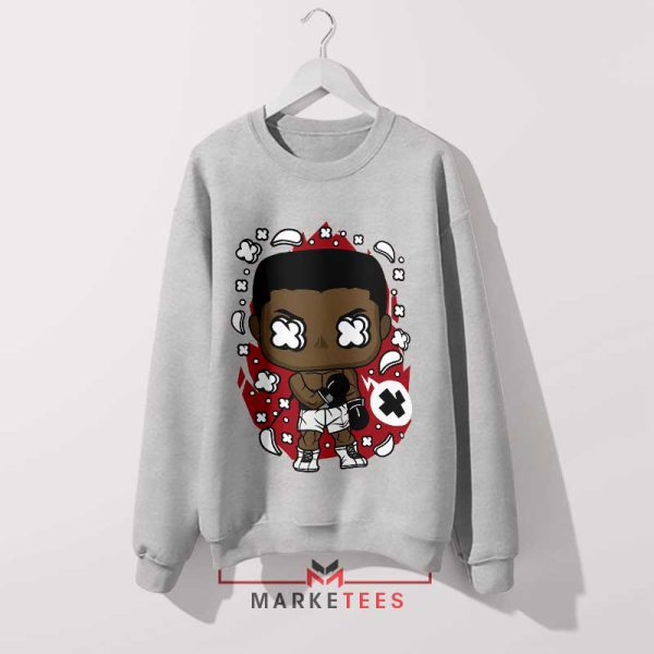 The Greatest Cartoon Muhammad Ali Grey Sweatshirt