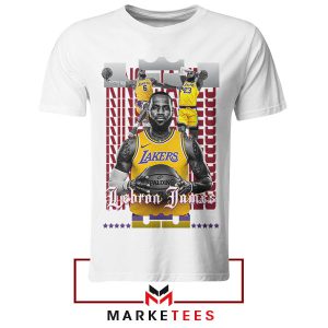 The King LeBron James Masterpiece White Thisrt