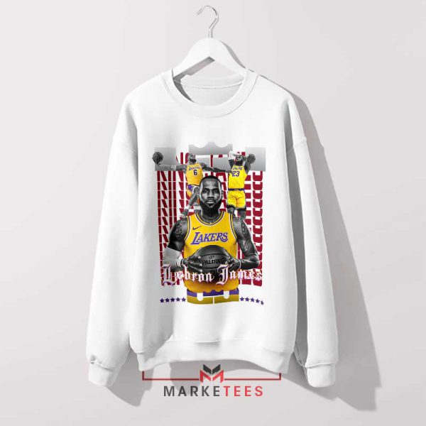 The King LeBron James Masterpiece White Hoodie