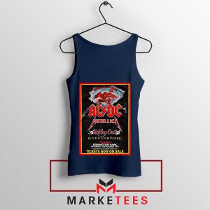 The Monsters Of Rock Castle Donington 1991 Navy Tank Top