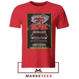 The Monsters Of Rock Castle Donington 1991 Red Tshirt