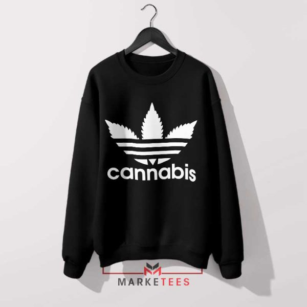 The Perfect Blend Adidas x Cannabis Black Sweatshirt