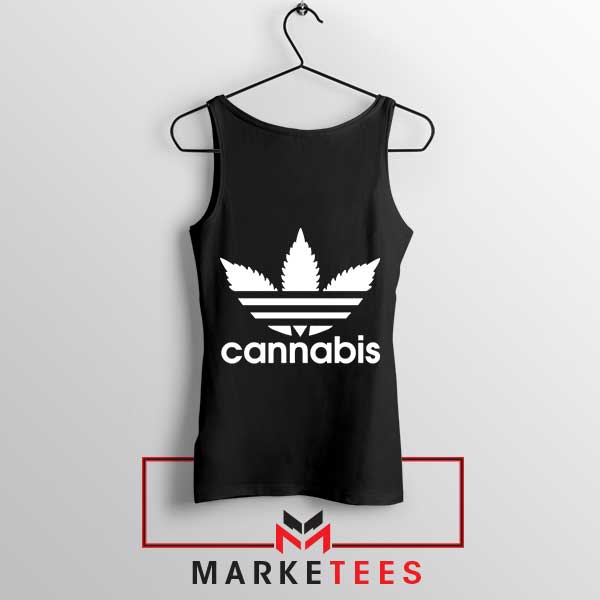 The Perfect Blend Adidas x Cannabis Black Tank Top