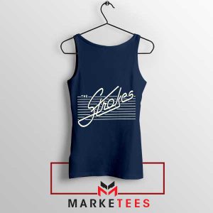 The Strokes Forever Make It Pop Navy Tank Top