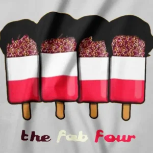 The Fab Four Vintage Retro Band Graphic Tee