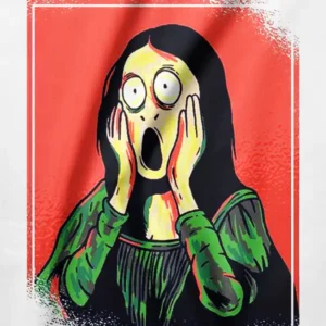 Funny Cartoon Mona Lisa Graphic Tee