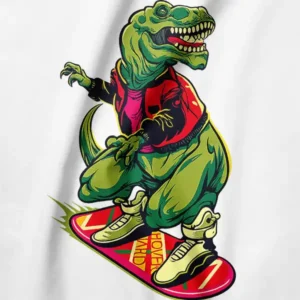 Retro Marty McFly Dinosaur Parody Tee