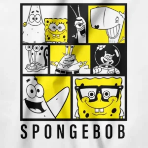 SpongeBob Yellow Characters Nostalgic Graphic Tee