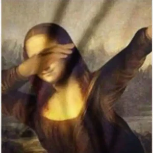 Dabbing Mona Lisa Funny Classic Art Meme Apparel
