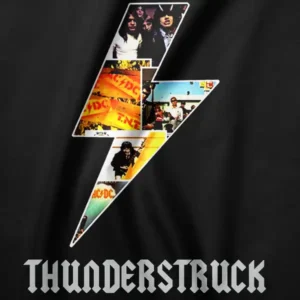Thunderstruck Lightning Bolt Vintage Rock