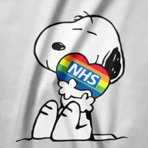 Snoopy Rainbow Graphic Tee - Cute Retro Cartoon Shirt